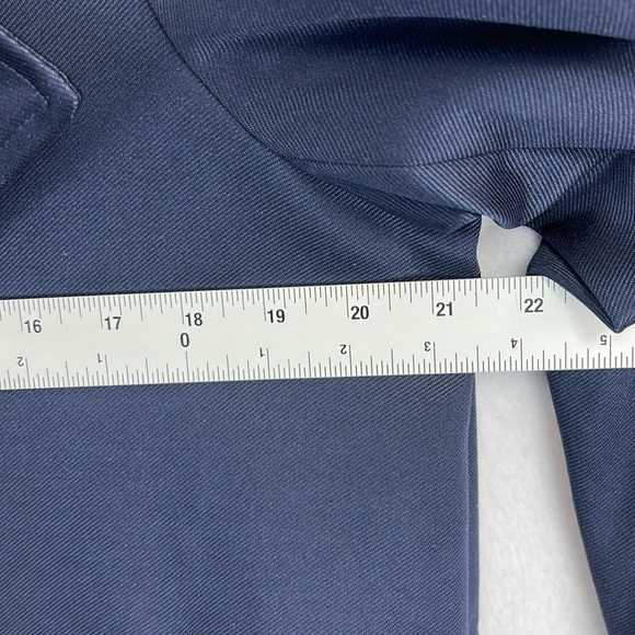 Adrianna Papell Open Front Trench Jacket Sz L Navy 100% Polyester New With Tags - Picture 12 of 13